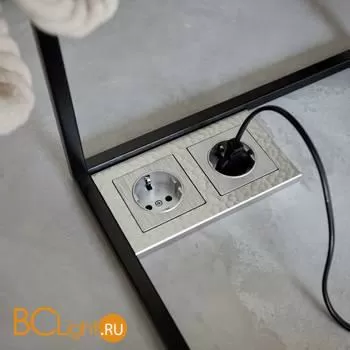 Розетка с заземлением (cеребряный рифленый) Werkel W1171009 a051368 - Фото 5