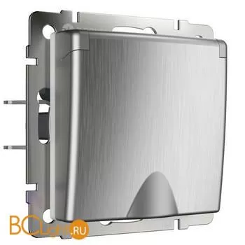 Розетка влагозащ. с зазем. с защит. крышкой и шторками (cеребряный рифленый) Werkel W1171209 a051366