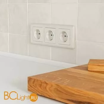 Розетка с заземлением и шторками (перламутровый рифленый) Werkel W1171113 a051188 - Фото 1