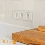 Розетка с заземлением и шторками (перламутровый рифленый) Werkel W1171113 a051188 - Фото 1