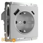 Розетка с быстрой зарядкой USB Type A+С (серебряная) Werkel W1171706 a056274 