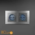 Розетка с подсветкой (серебряный) Werkel W1171406 a054521 - Фото 1