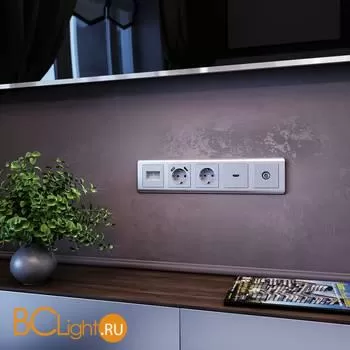 Розетка с заземлением и шторками (серебряный) Werkel W1171106 a051519 - Фото 6