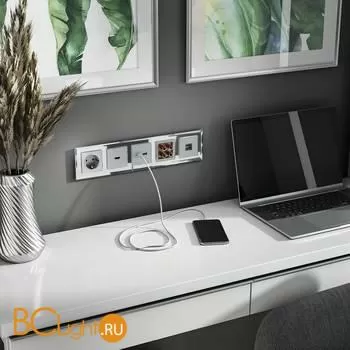 Розетка с заземлением и шторками (серебряный) Werkel W1171106 a051519 - Фото 9