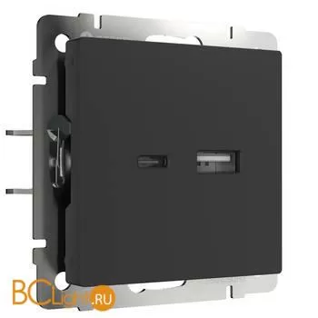 Розетка USB тип A+С (черный матовый) Werkel W1171808 a049280