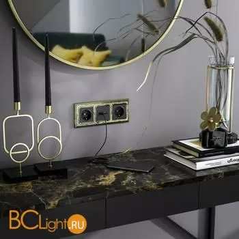 Розетка USB тип A+С (черный матовый) Werkel W1171808 a049280 - Фото 1