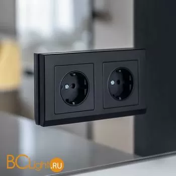 Розетка с заземлением, безвинтовой зажим (черный матовый) Werkel W1171308 a051618 - Фото 15