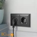 Розетка с заземлением, безвинтовой зажим (черный матовый) Werkel W1171308 a051618 - Фото 10