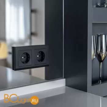 Розетка с заземлением и шторками (черный матовый) Werkel W1171108 a051622 - Фото 14