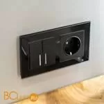 Розетка с заземлением и шторками (черный матовый) Werkel W1171108 a051622 - Фото 22