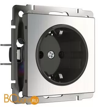 Розетка с заземлением (глянцевый никель) Werkel W1171002 a051086