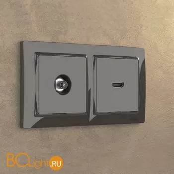 Рамка на 2 поста (серо-коричневый, basic) Werkel Snabb Basic W0022007 a051294 - Фото 0