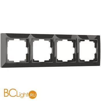 Рамка на 4 поста (серо-коричневый, basic) Werkel Snabb Basic W0042007 a051295