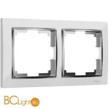 Рамка на 2 поста (белый/хром) Werkel Snabb W0021901 a051649