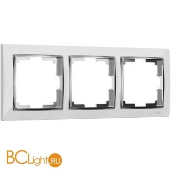 Рамка на 3 поста (белый/хром) Werkel Snabb W0031901 a051654