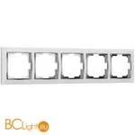 Рамка на 5 постов (белый/хром) Werkel Snabb W0051901 a051665
