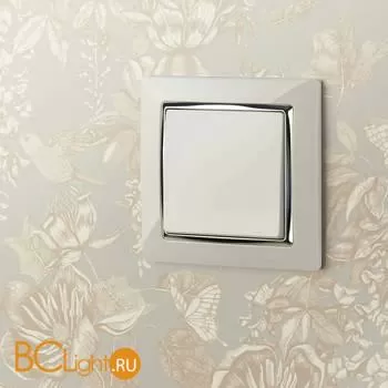 Рамка на 1 пост (слоновая кость/хром) Werkel Snabb W0011903 a051661 - Фото 1