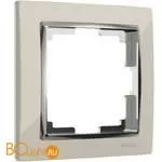 Рамка на 1 пост (слоновая кость/хром) Werkel Snabb W0011903 a051661