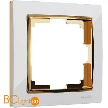 Рамка на 1 пост (белый/золото) Werkel Snabb W0011933 a051662