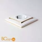 Рамка на 1 пост (белый/золото) Werkel Snabb W0011933 a051662 - Фото 0