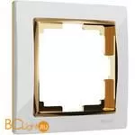 Рамка на 1 пост (белый/золото) Werkel Snabb W0011933 a051662