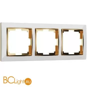 Рамка на 3 поста (белый/золото) Werkel Snabb W0031933 a051644