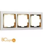 Рамка на 3 поста (белый/золото) Werkel Snabb W0031933 a051644