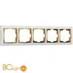 Рамка на 5 постов (белый/золото) Werkel Snabb W0051933 a051664