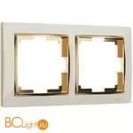 Рамка на 2 поста (слоновая кость/золото) Werkel Snabb W0021932 a051651