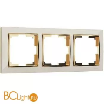 Рамка на 3 поста (слоновая кость/золото) Werkel Snabb W0031932 a051647