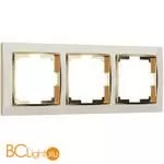 Рамка на 3 поста (слоновая кость/золото) Werkel Snabb W0031932 a051647