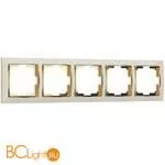Рамка на 5 постов (слоновая кость/золото) Werkel Snabb W0051932 a051655