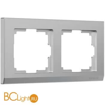 Рамка на 2 поста (серебряный) Werkel Stark W0021806 a050924