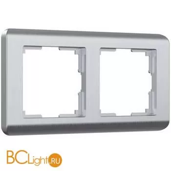 Рамка на 2 поста (серебряный) Werkel Stream W0022106 a051266