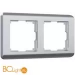 Рамка на 2 поста (серебряный) Werkel Stream W0022106 a051266