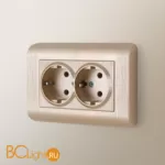 Рамка для двойной розетки (шампань) Werkel Stream W0082111 a051273 - Фото 0