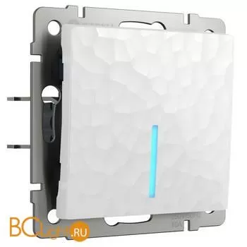 Выключатель одноклавишный проходной с подсветкой (белый) Werkel Hammer W1212101 a052028