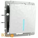 Выключатель одноклавишный проходной с подсветкой (белый) Werkel Hammer W1212101 a052028