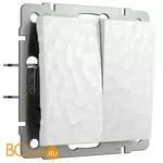  Выключатель двухклавишный проходной (белый) Werkel Hammer W1222001 a052032