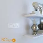  Выключатель двухклавишный проходной (белый) Werkel Hammer W1222001 a052032 - Фото 0