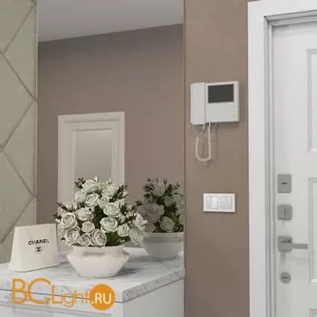 Выключатель двухклавишный проходной с подсветкой (белый) Werkel Hammer W1222101 a052033 - Фото 2