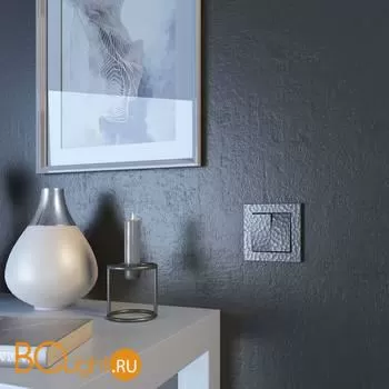 Выключатель двухклавишный (серебряный) Werkel Hammer W1220006 a052083 - Фото 0