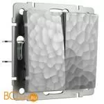 Выключатель двухклавишный проходной (серебряный) Werkel Hammer W1222006 a052084