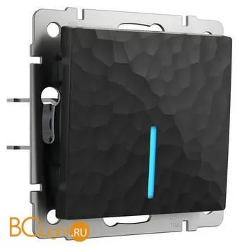 Выключатель одноклавишный проходной с подсветкой (черный) Werkel Hammer W1212108 a052056