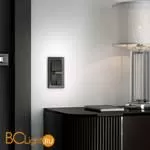 Выключатель двухклавишный (черный) Werkel Hammer W1220008 a052059 - Фото 0