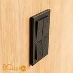 Выключатель двухклавишный (черный) Werkel Hammer W1220008 a052059 - Фото 3