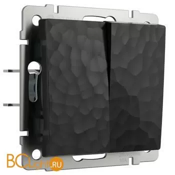 Выключатель двухклавишный проходной (черный) Werkel Hammer W1222008 a052060 