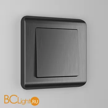 Выключатель одноклавишный (графит рифленый) Werkel W1110004 a050755 - Фото 0