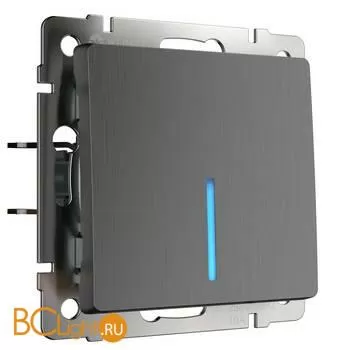 Выключатель одноклавишный с подсветкой (графит рифленый) Werkel W1110104 a050749