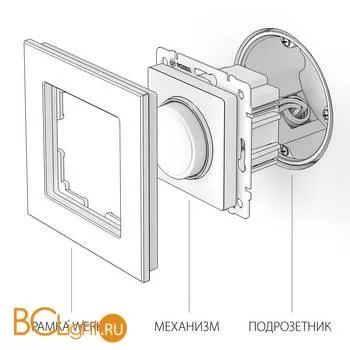Диммер (графит рифленый) Werkel W1142004 a051686 - Фото 4